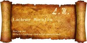 Lackner Morella névjegykártya